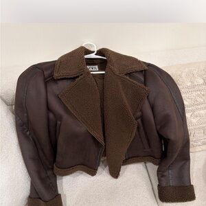 Zara Brown Shearling Women's Jacket